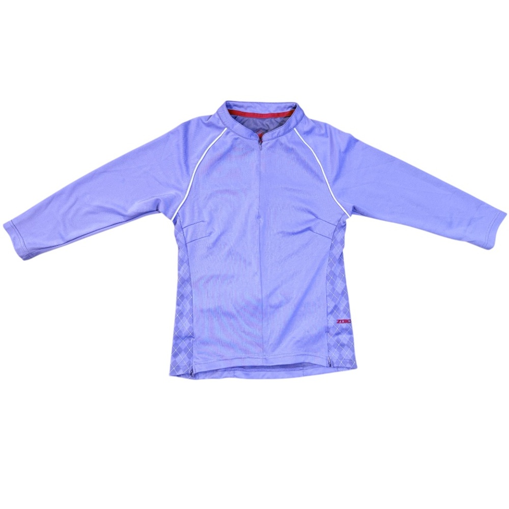 Zoic Light Purple Argyle Mountain Bike Top Size Small